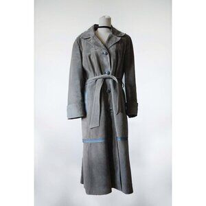Vintage 70's Grey Suede Trench